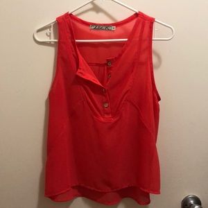 Coral tank/blouse